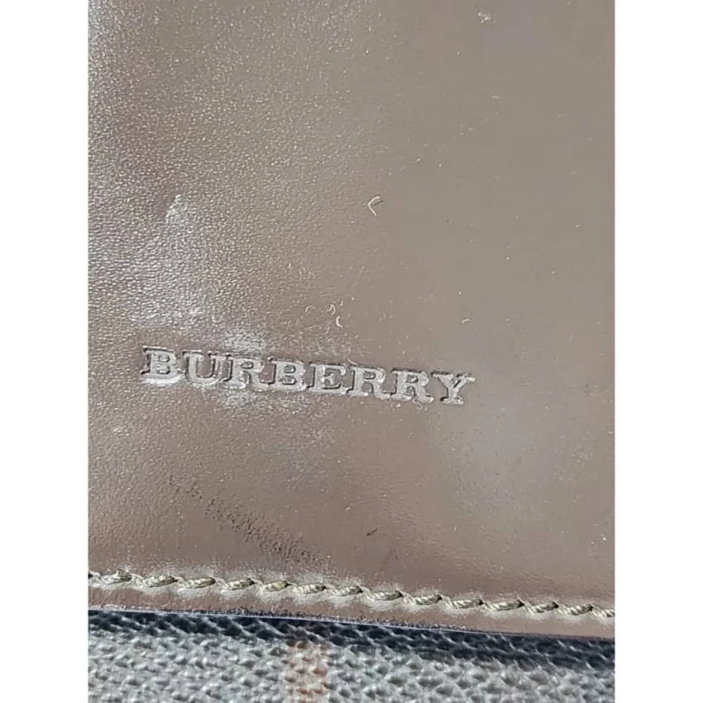 Authentic Burberry Canvas and Leather Clutch/Wristlet Dark Brown - Picture 7 of 12